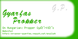 gyarfas propper business card